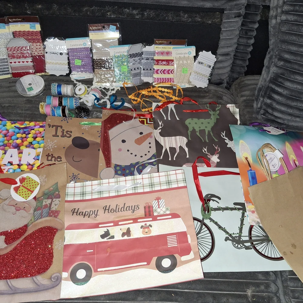 Festive Holiday Gift Bags and Wrapping Supplies